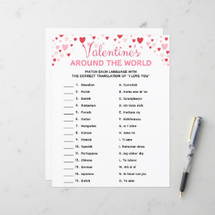 Valentinstag rund um das Weltspiel