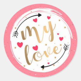 Valentinstag Runder Aufkleber