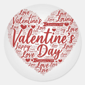 Valentinstag Runder Aufkleber