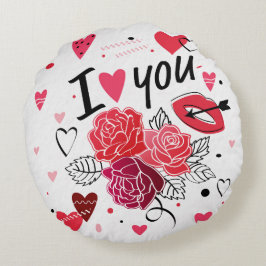 Valentinstag Rundes Kissen