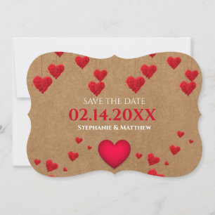 Valentinstag Save the Date Einladung