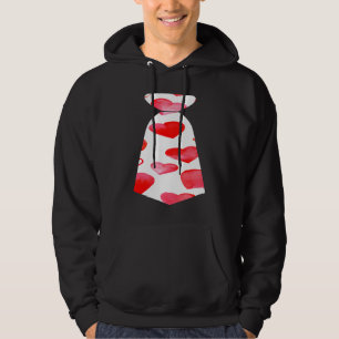 Valentinstag-Schlips Herz Jugend Kinder Jungen Män Hoodie