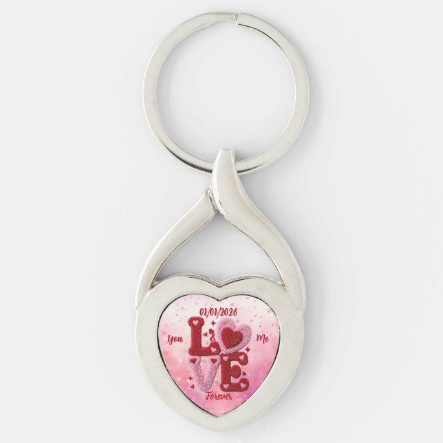Valentinstag Schlüsselanhänger (Vorderseite)