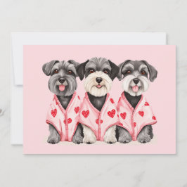 Valentinstag Schnauzer Hunde Feiertagskarte