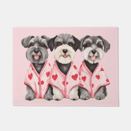 Valentinstag Schnauzer Hunde Fußmatte