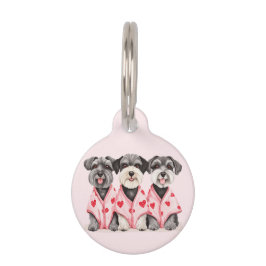 Valentinstag Schnauzer Hunde Haustiermarke