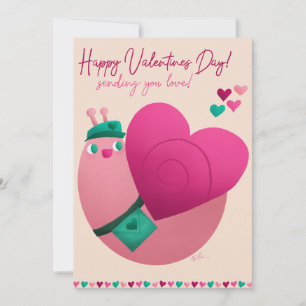Valentinstag-Schnecke Feiertagskarte
