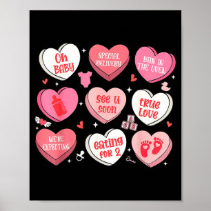 Valentinstag Schwangerschaft Herz Süßigkeiten Ankü Poster