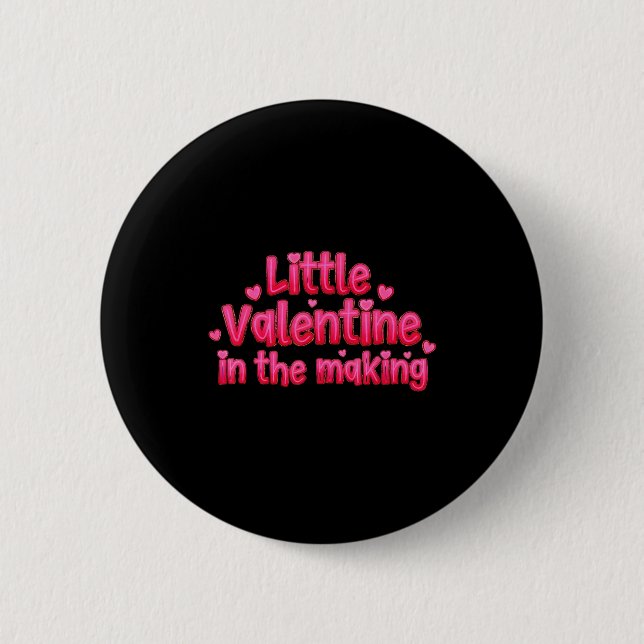 Valentinstag Schwangerschaftsankündigung Little Va Button (Vorderseite)