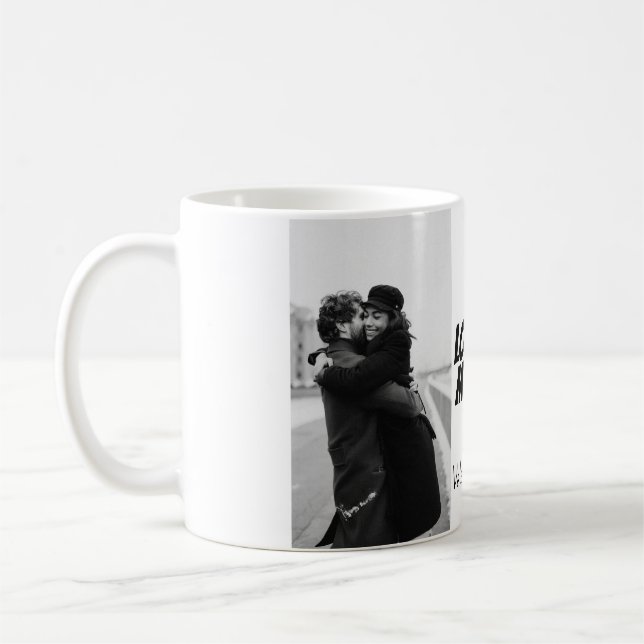Valentinstag Schwarz-Weiß Kaffeetasse (Links)