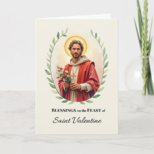 Valentinstag-Segen Wasserfarbe Karte