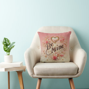 Valentinstag Sei mein Design mit Herz, Zitat Kissen