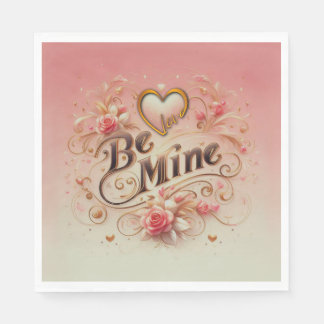 Valentinstag Sei mein Design mit Herz, Zitat Serviette