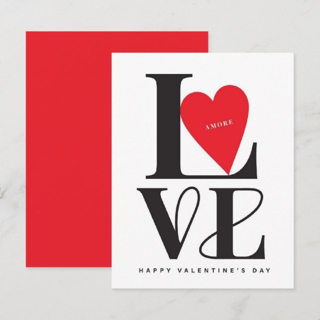 Valentinstag  Sei Mein Valentinstag-Grußkarte Mitteilungskarte (Vorne/Hinten)