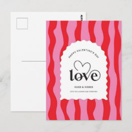 Valentinstag  Sei mein Valentinstag-Grußkarte Postkarte