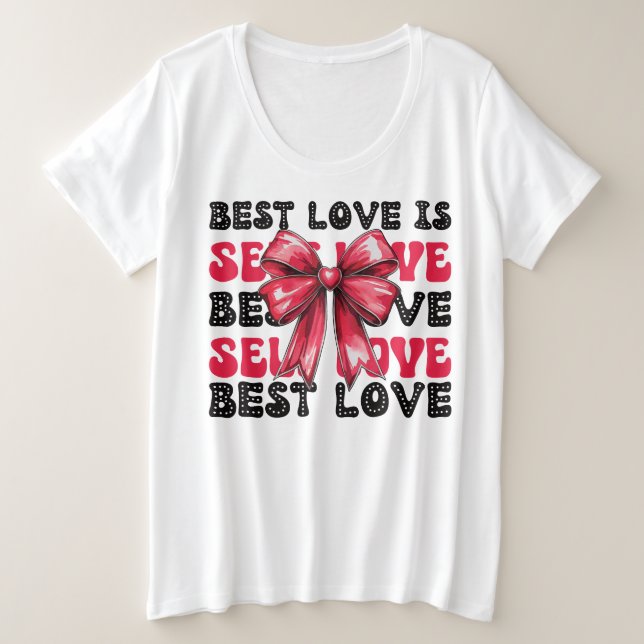 Valentinstag Selbst-Liebe Große Größe T-Shirt (Design vorne)