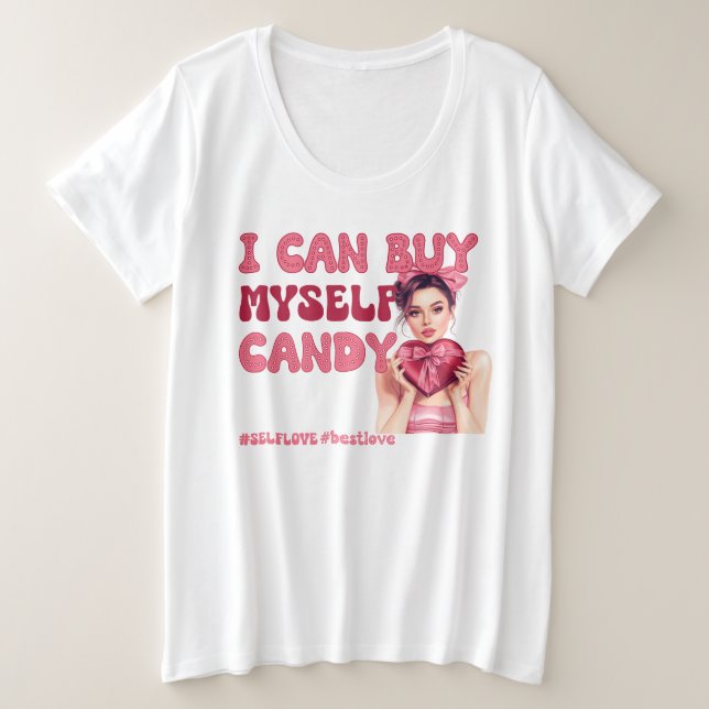 Valentinstag Selbst-Liebe Große Größe T-Shirt (Design vorne)