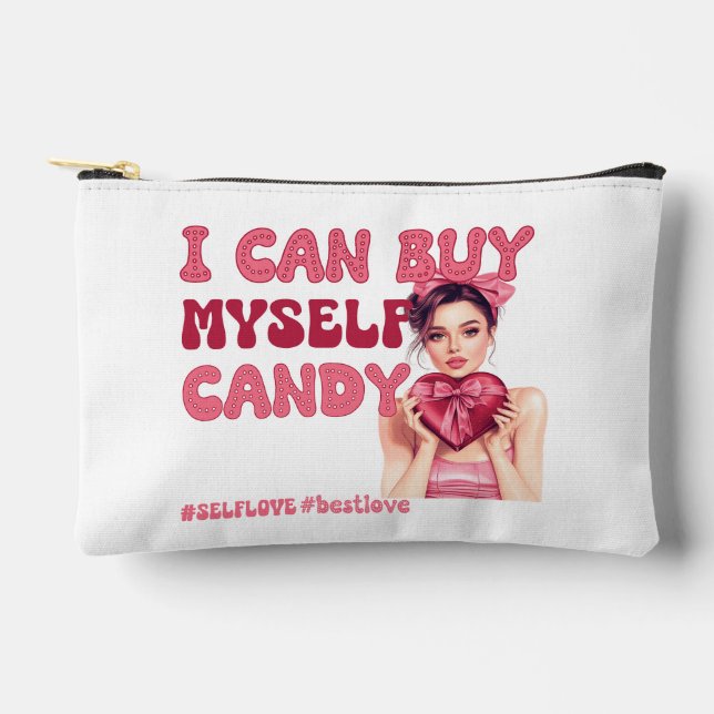 Valentinstag Selbst-Liebe Zubehörtasche (Vorderseite)