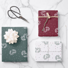 Valentinstag Set von drei Packpapier. Geschenkpapier Set