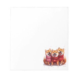 Valentinstag Shiba Inu Hunde Notizblock