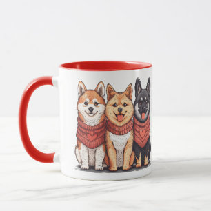 Valentinstag Shiba Inu Hunde Tasse