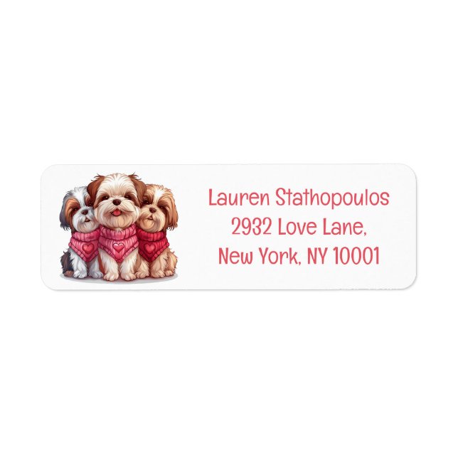 Valentinstag Shih Tzu Dogs (Vorne)