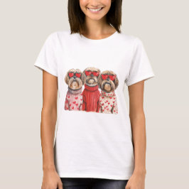 Valentinstag Shih Tzu Dogs T-Shirt