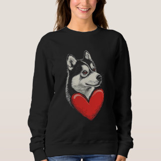 Valentinstag Siberian Husky Sweatshirt
