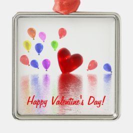 Valentinstag Silbernes Ornament