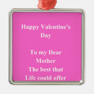 Valentinstag Silbernes Ornament