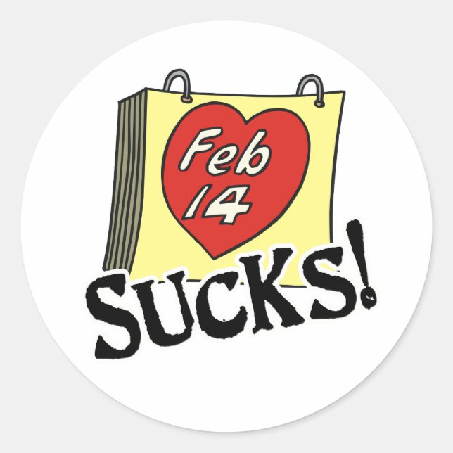 Valentinstag Sind zum Kotzen Aufkleber (Vorderseite)