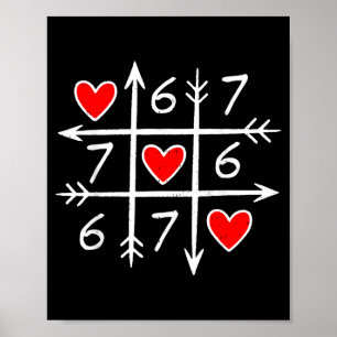 Valentinstag Six Seven 67 Meme 6 7 Herz Jungen Gi Poster