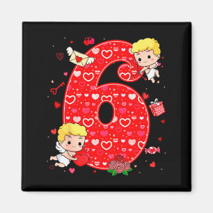 Valentinstag Six Seven Hearts 6 7 Meme Gen Alpha Magnet