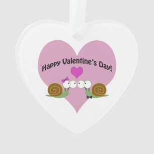 Valentinstag Snails Ornament