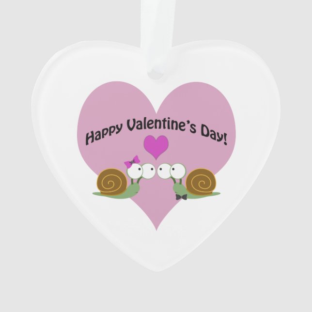 Valentinstag Snails Ornament (Rückseite)