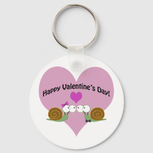 Valentinstag Snails Schlüsselanhänger