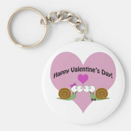 Valentinstag Snails Schlüsselanhänger