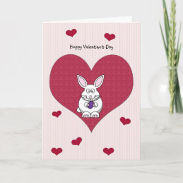 Valentinstag Sonnenhasen-Karte Feiertagskarte