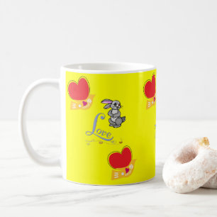 Valentinstag Sonnige Kaninchen Liebe Tasse