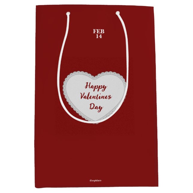 Valentinstag - Sophiaco Mittlere Geschenktüte (Vorderseite)