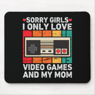 Valentinstag Sorry Mädchen ich liebe nur Videospie Mousepad