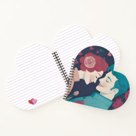 Valentinstag-Spiralblock Notizbuch