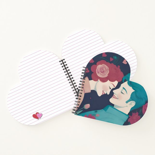 Valentinstag-Spiralblock Notizbuch (Innenseite)