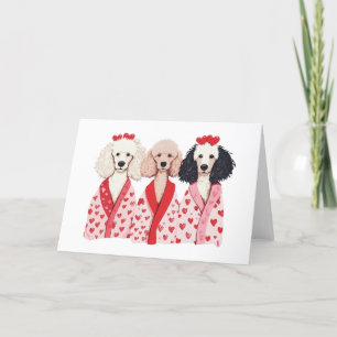 Valentinstag Standard Poodle Hunde Feiertagskarte