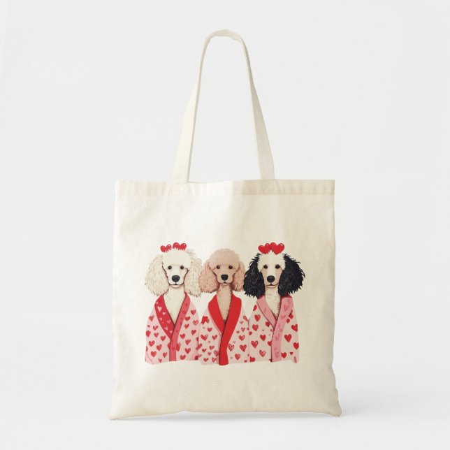 Valentinstag Standard Poodle Hunde Tragetasche (Vorne)