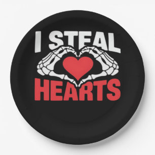 Valentinstag Stechkragen Funny Skeleton Hand Cl Pappteller