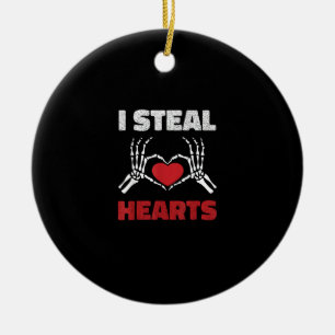 Valentinstag "Stehlhörer" Funny Skeleton Hand Keramik Ornament