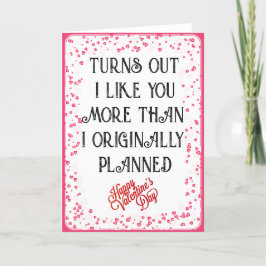 Valentinstag stellt sich heraus, dass ich dich meh feiertagskarte