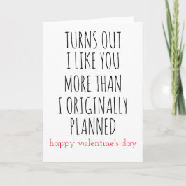 Valentinstag stellt sich heraus, dass ich dich meh feiertagskarte