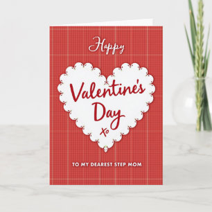 Valentinstag-Stiefmutter-Karo-Karte Karte